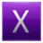 Letter X violet